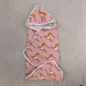 Milkebarn Baby Hooded Bath Towel - Baby Deer